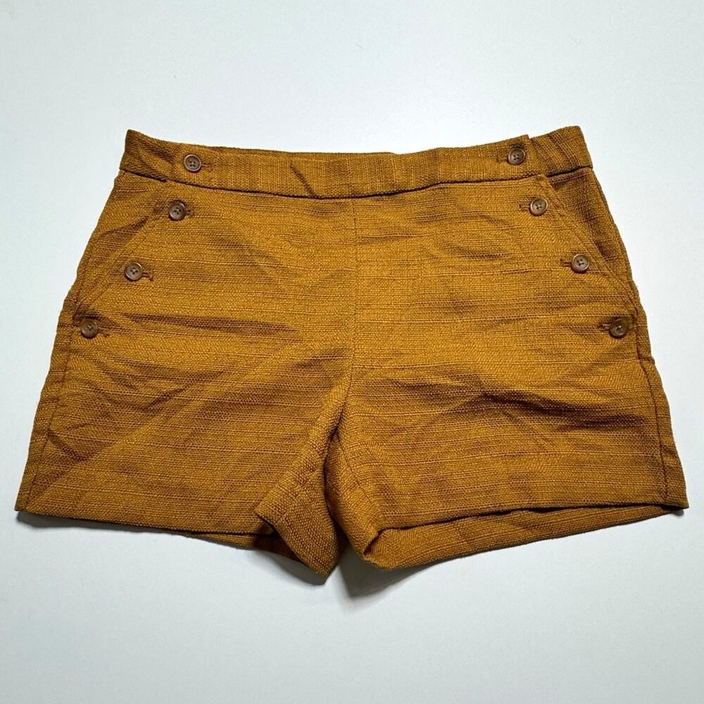 Banana Republic Women's Sailor Shorts 10 Mid Rise Button Pockets Tweed #1096